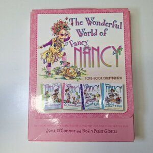 Fancy Nancy Book Set Handle Case Four Set Wonderful World Girl Kids Children Art